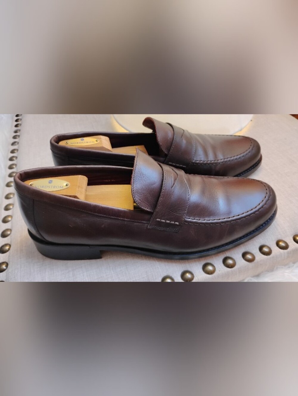 Macson Men's Dark Brown Leather Penny Loafers Size 12. Made in Portugal - Picture 5 of 9